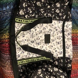 PINK floral duffle bag